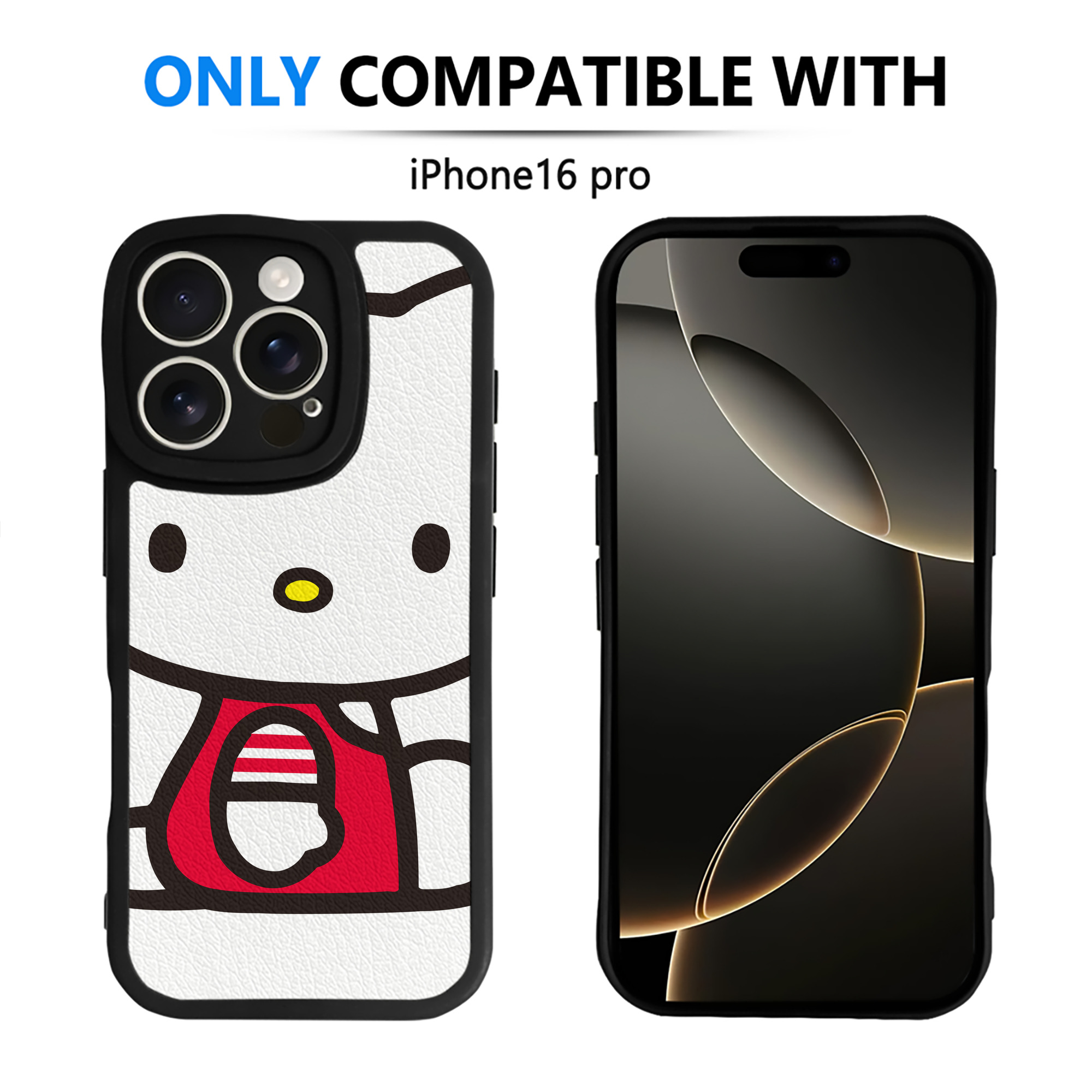 （画像用） Hello Kitty ハローキティ 【iPhone 16シリーズ対応】シリコンスマホケース（レザー調） 材質：シリコン
